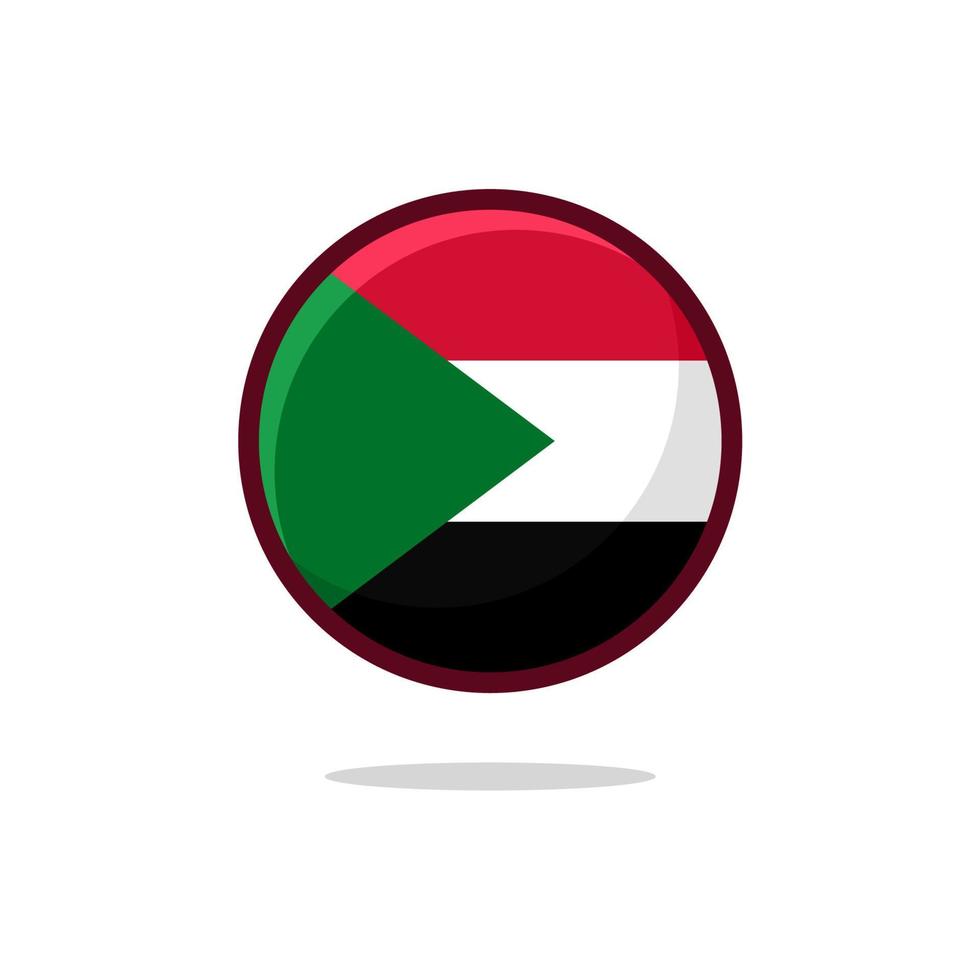 vlag icoon van soedan vector