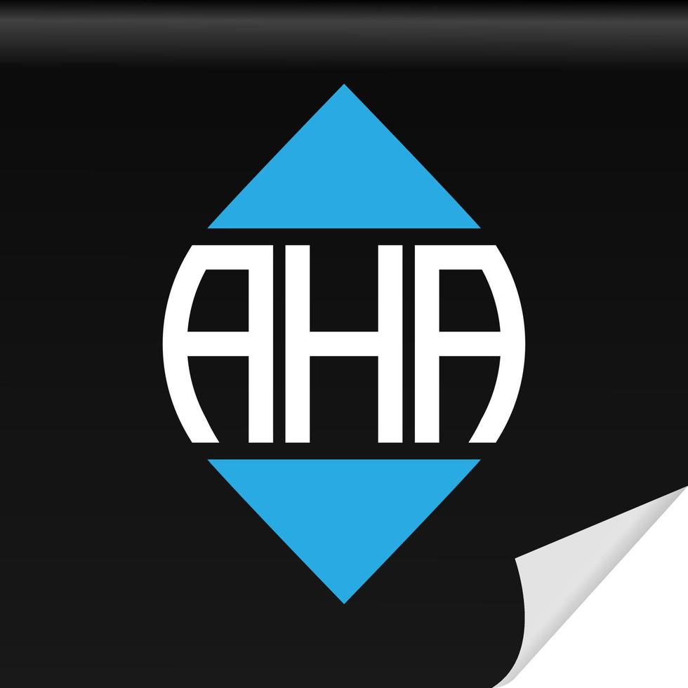 aha creatieve initialen letter logo-ontwerp met vectorafbeelding vector