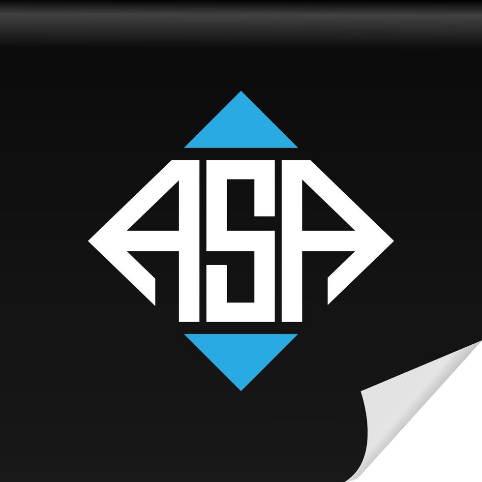 asa creatieve initialen letter logo-ontwerp met vectorafbeelding vector