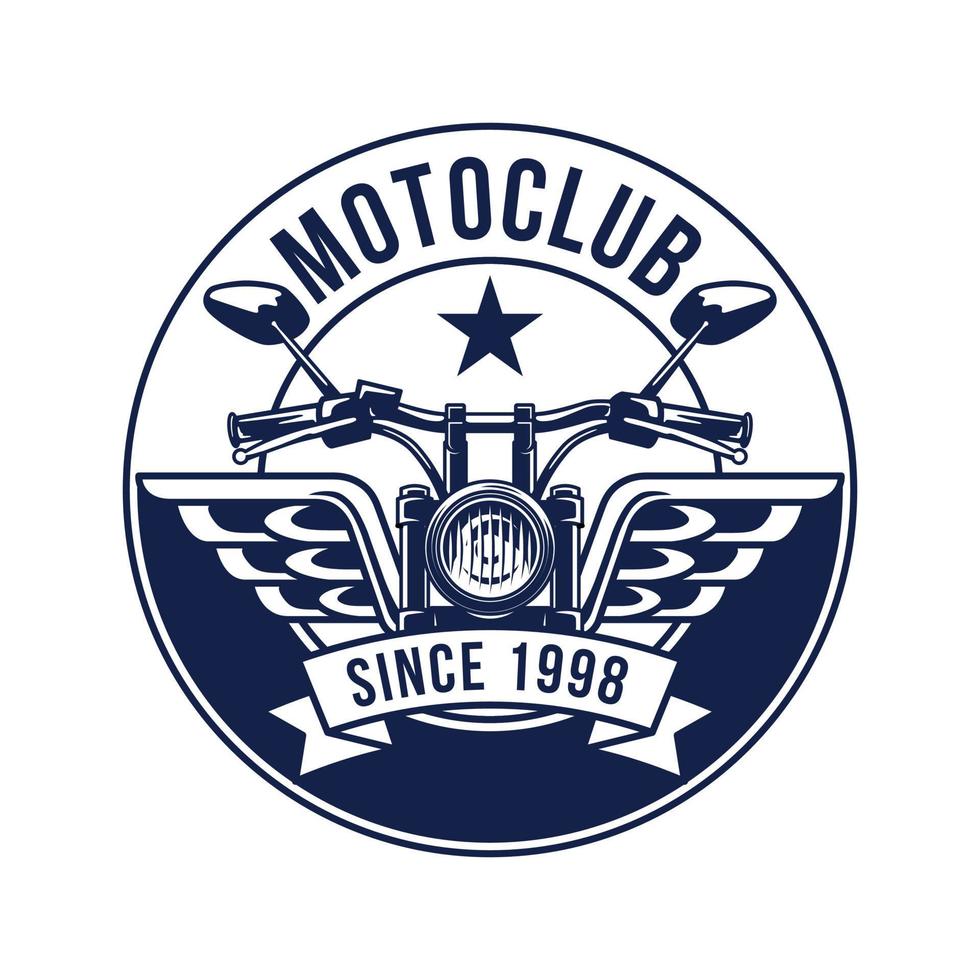 handgetekende motorcross adventure club logo badge vector