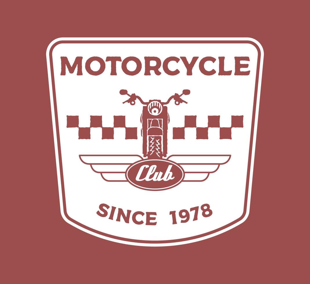 handgetekende motorcross adventure club logo badge vector