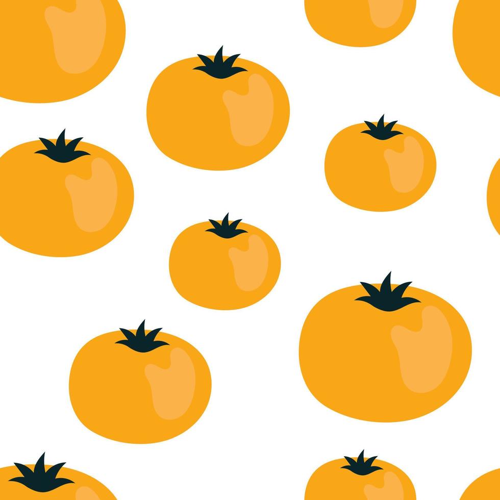 schattig eenvoudig naadloos patroon met tomaten. illustratie oogsten, groenten, gezond plantaardig voedsel, vegetarisch, landbouwproduct. inpakpapier ontwerp vector