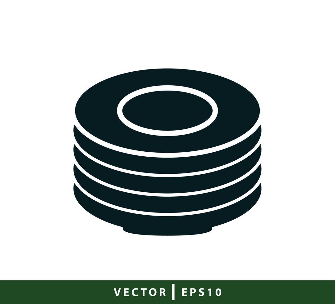 plaat pictogram vector logo ontwerpsjabloon