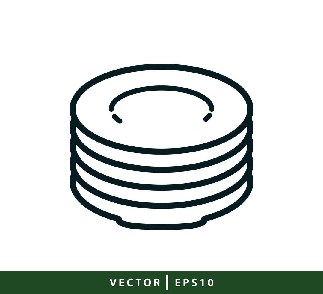 plaat pictogram vector logo ontwerpsjabloon