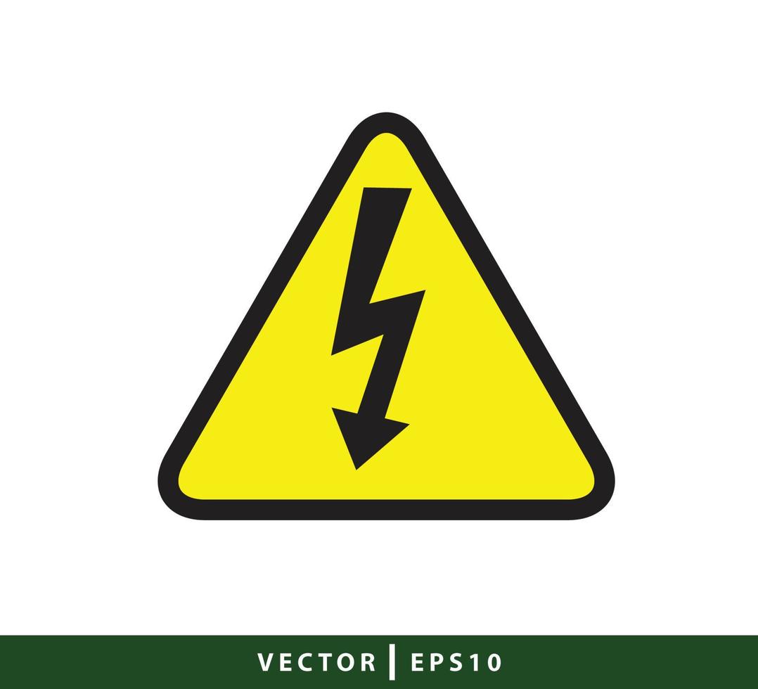 gevaar hoogspanning pictogram logo ontwerpsjabloon vector