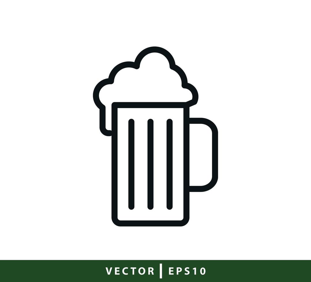 fles en glas pictogram vector logo ontwerp illustratie