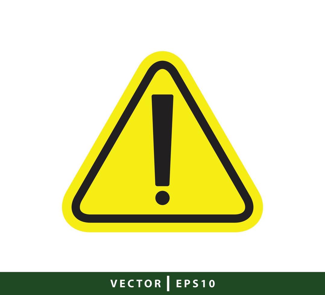 aandacht teken gevaar pictogram logo sjabloon vector