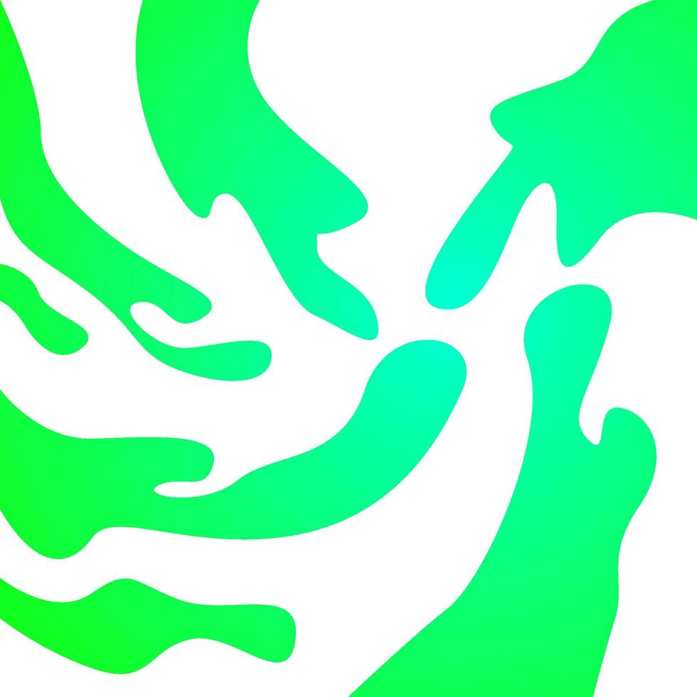 groene en blauwe golvende achtergrond, vloeibare gradiënt abstract, golvend ontwerpelement, vloeiende grafische vorm element ontwerp vector, golven, water, spatwater, swirl wave vector