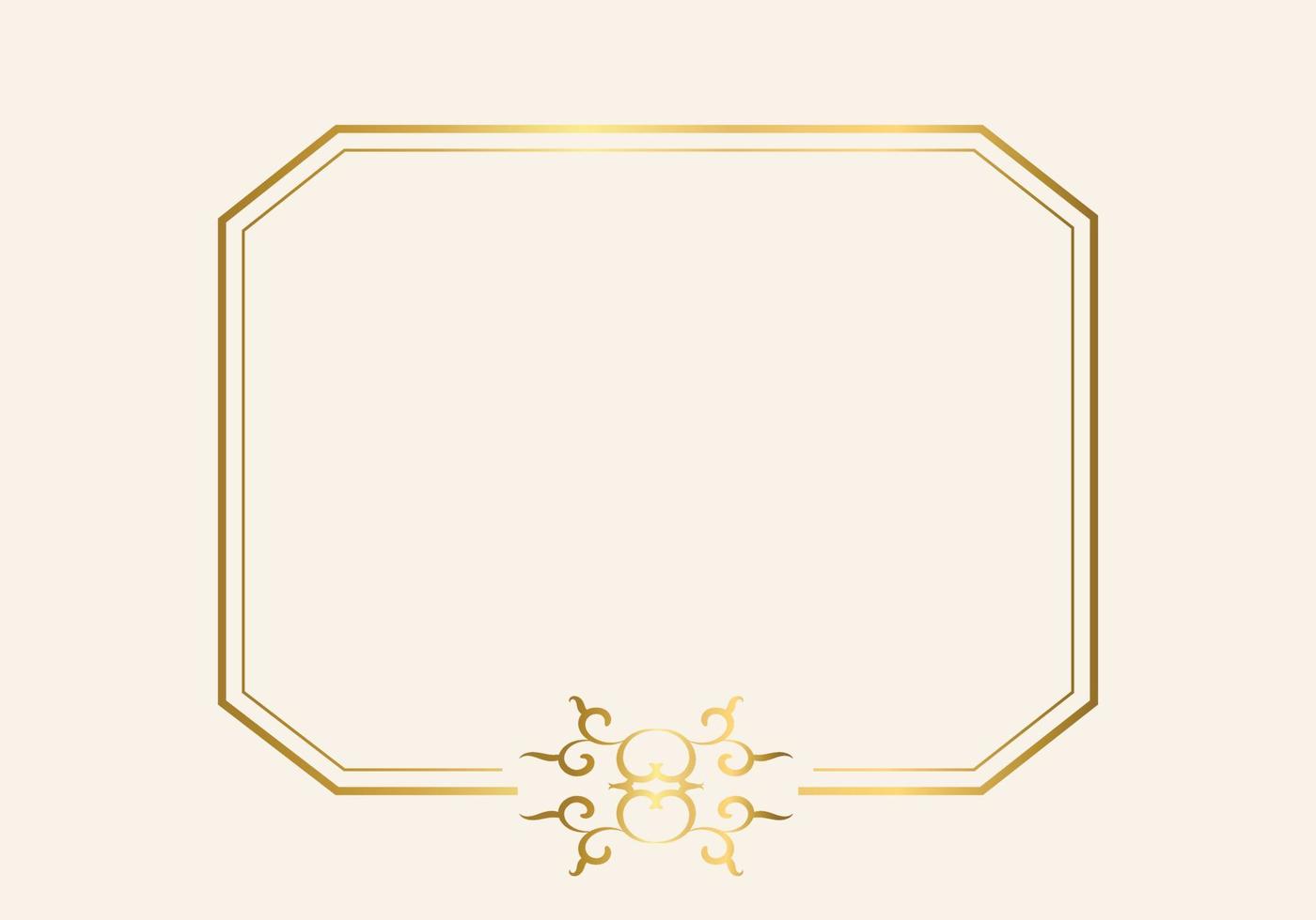 gouden dubbel frame vintage stijl ontwerp vector