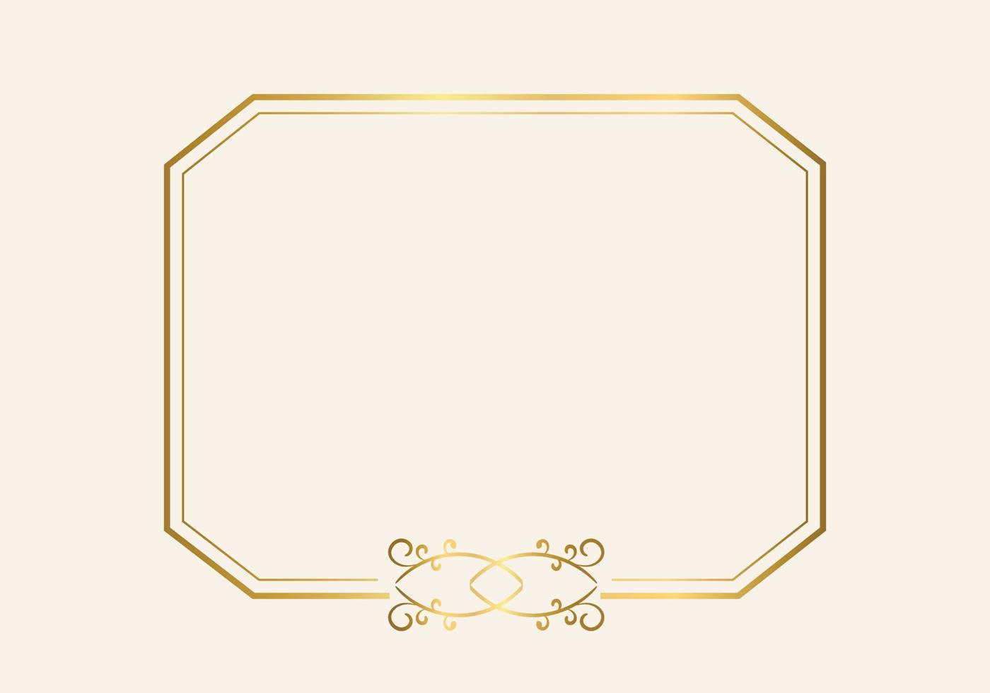 gouden dubbel frame vintage stijl ontwerp vector