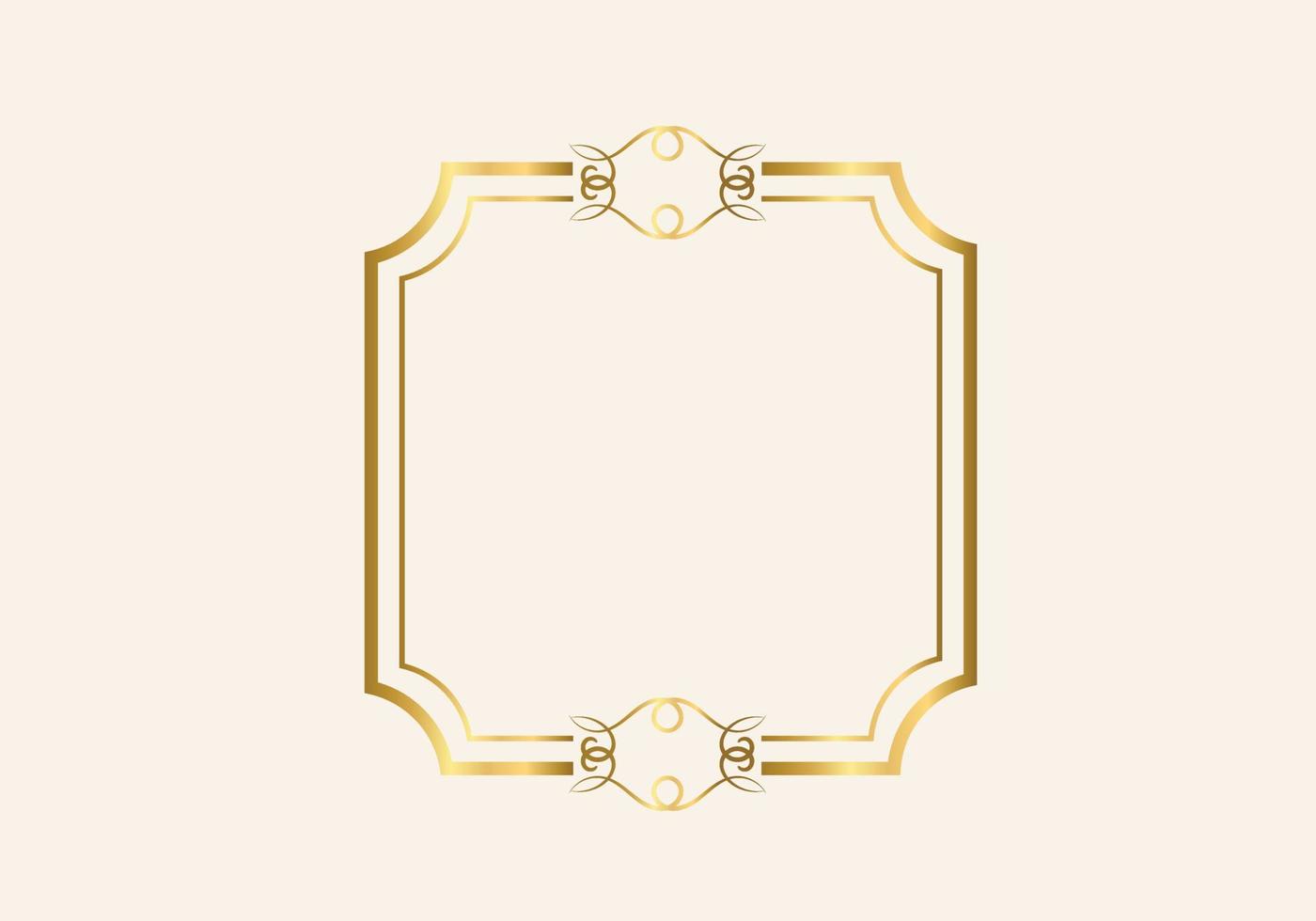 gouden dubbel frame vintage stijl ontwerp vector