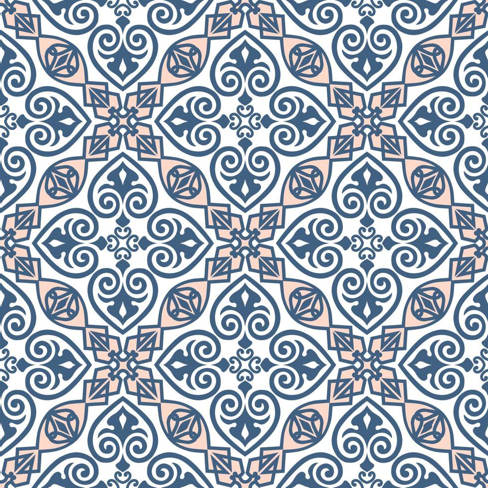 abstract bloemen naadloos patroon. mozaïek bloemen decoratieve achtergrond. moslim ornament in arabische oosterse stijl. Arabische, Indiase motieven. goed voor stof, textiel, achtergrondontwerp voor behang vector