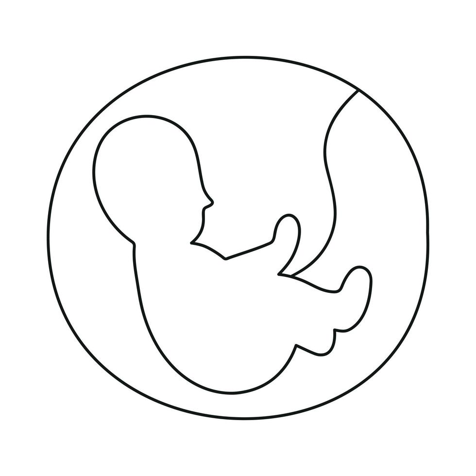 ontwikkeling van de foetus in de baarmoeder. gynaecologie, reproductieve. vector