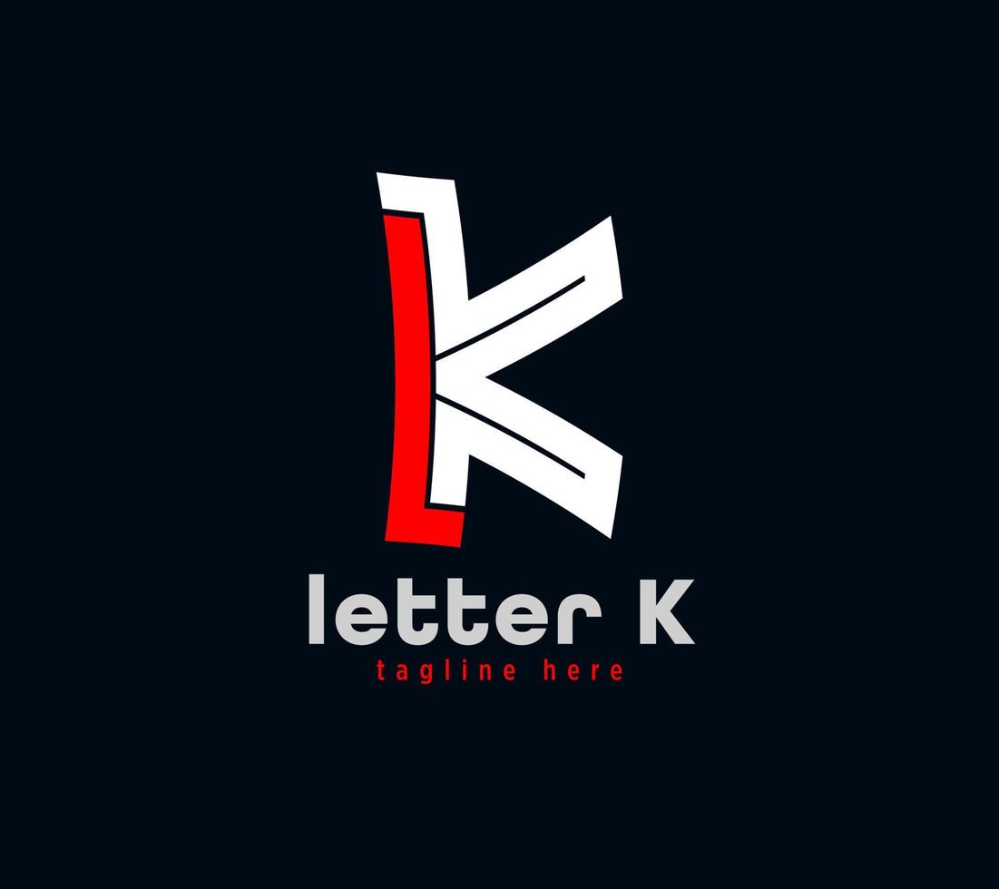 letter k logo-ontwerp. unieke speciale serie. creatieve minimale ontwerpsjabloon vectorillustratie vector