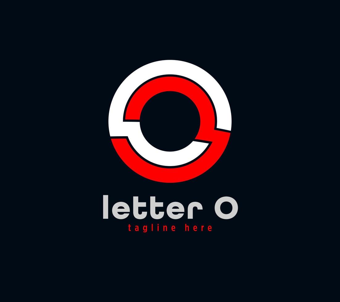 letter o logo-ontwerp. unieke speciale serie. creatieve minimale ontwerpsjabloon vectorillustratie vector