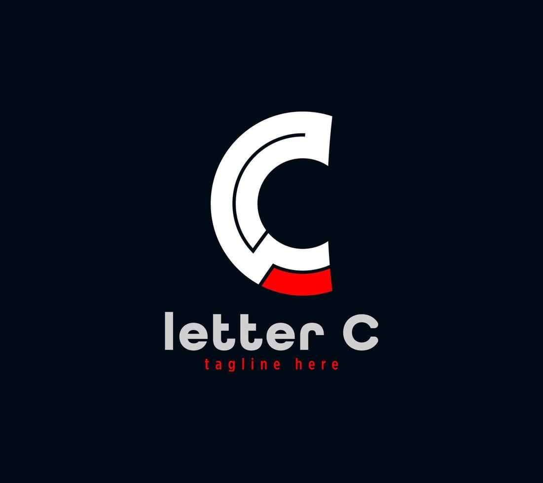 letter c logo-ontwerp. unieke speciale serie. creatieve minimale ontwerpsjabloon vectorillustratie vector