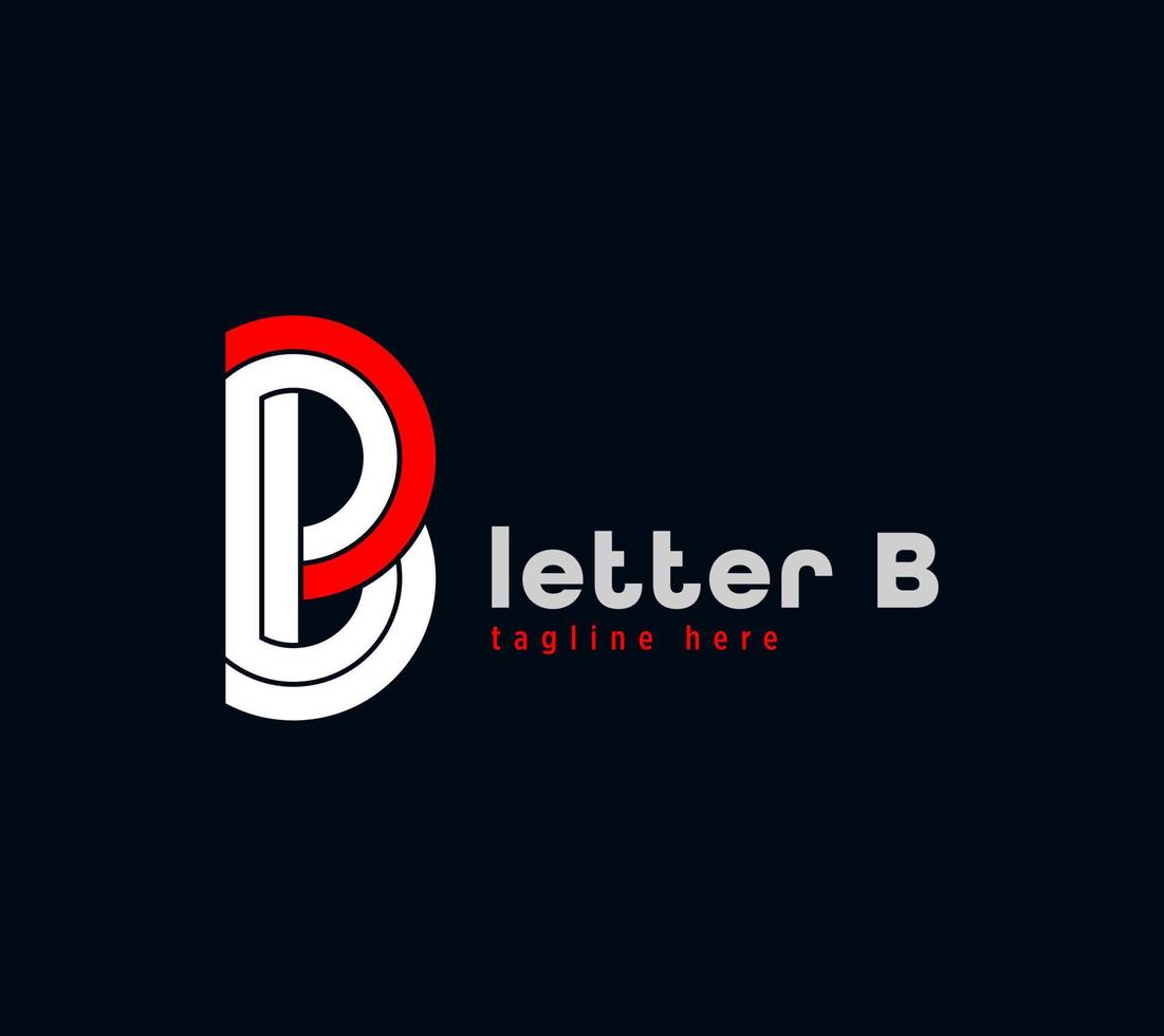 letter b logo-ontwerp. unieke speciale serie. creatieve minimale ontwerpsjabloon vectorillustratie vector