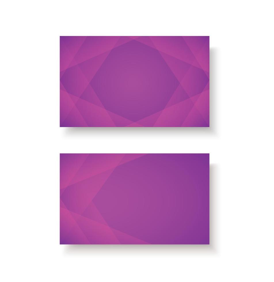 moderne paarse lijnen tweezijdige visitekaartjesjabloon vector