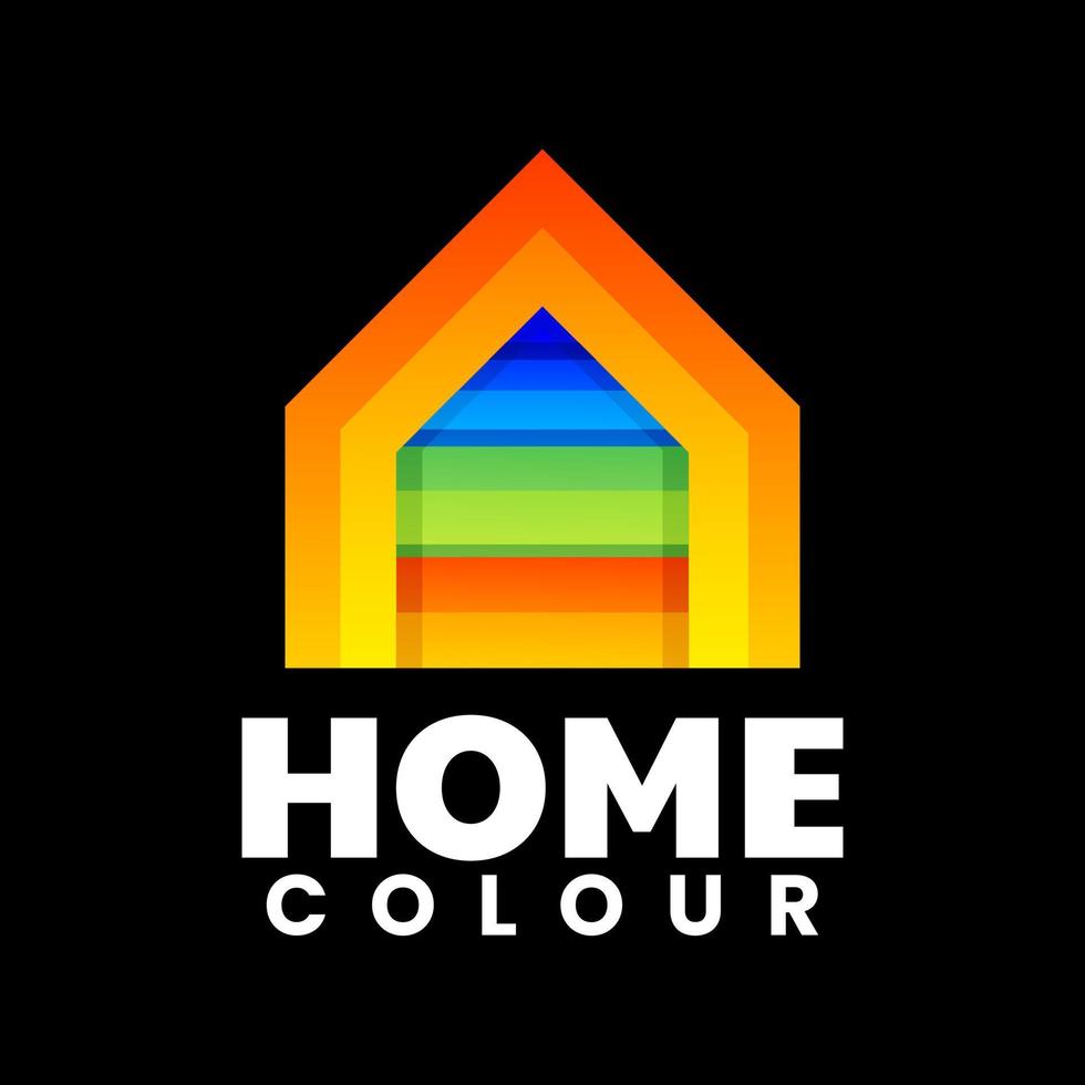 huis gradiënt kleurrijk logo-ontwerp vector