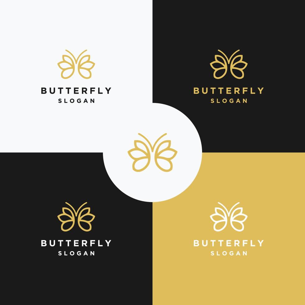 vlinder logo pictogram ontwerp sjabloon vectorillustratie vector