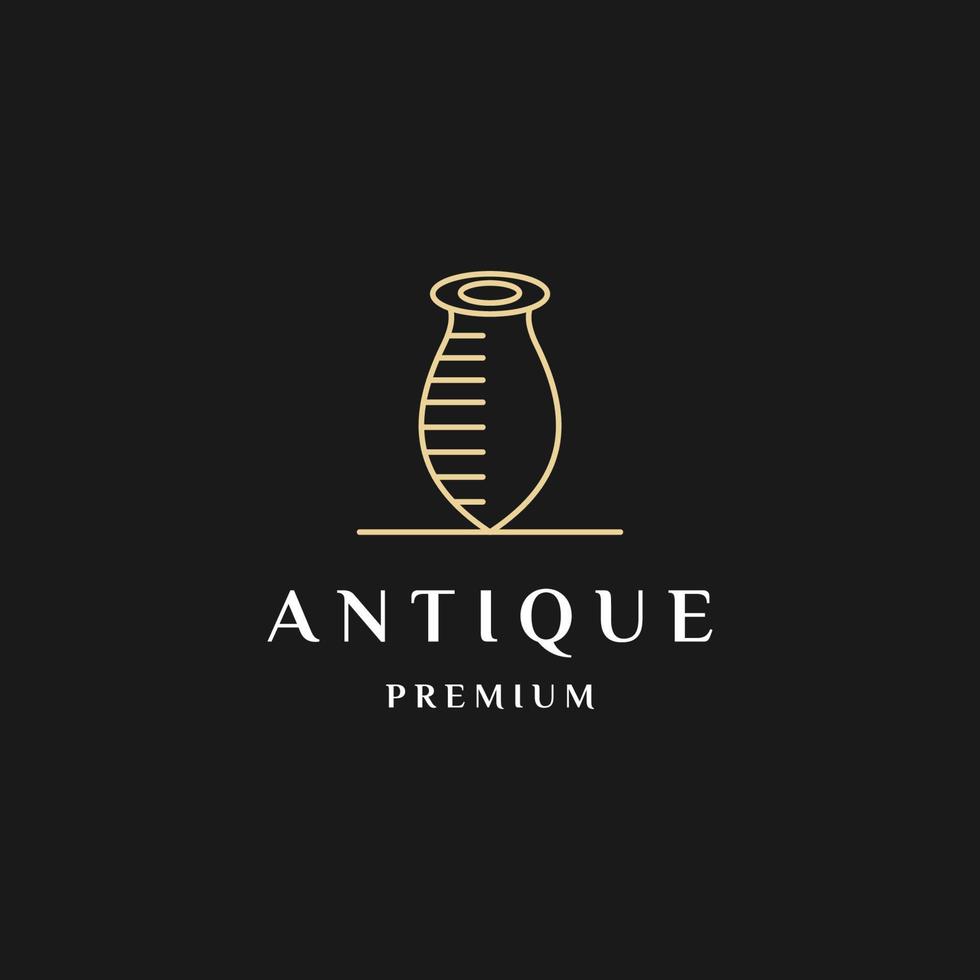 antiek logo pictogram plat ontwerpsjabloon vector