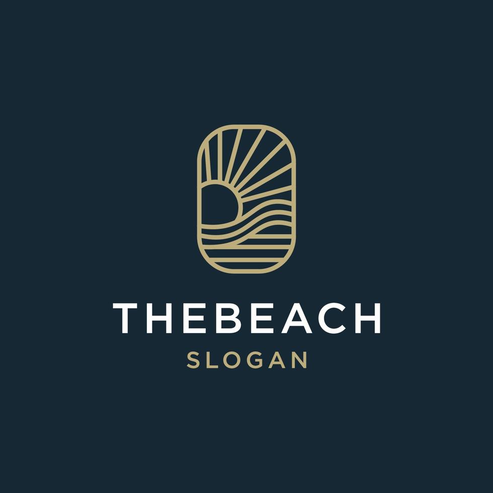 het strand logo pictogram ontwerp sjabloon vectorillustratie vector