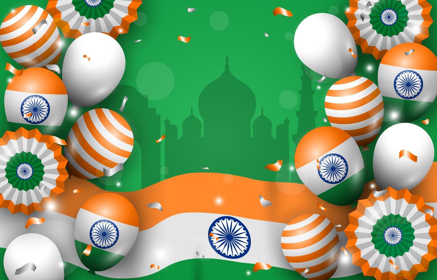 achtergrond van de onafhankelijkheidsdag van india vector