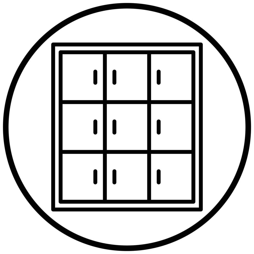 bibliotheek locker pictogramstijl vector