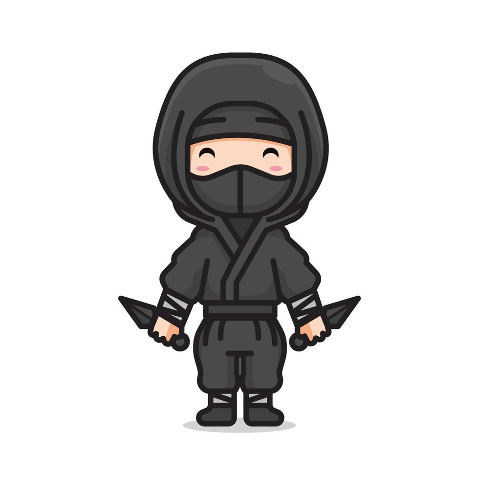 schattige ninja vector