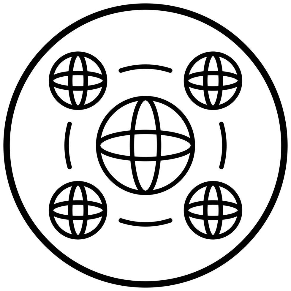 globale pictogramstijl vector