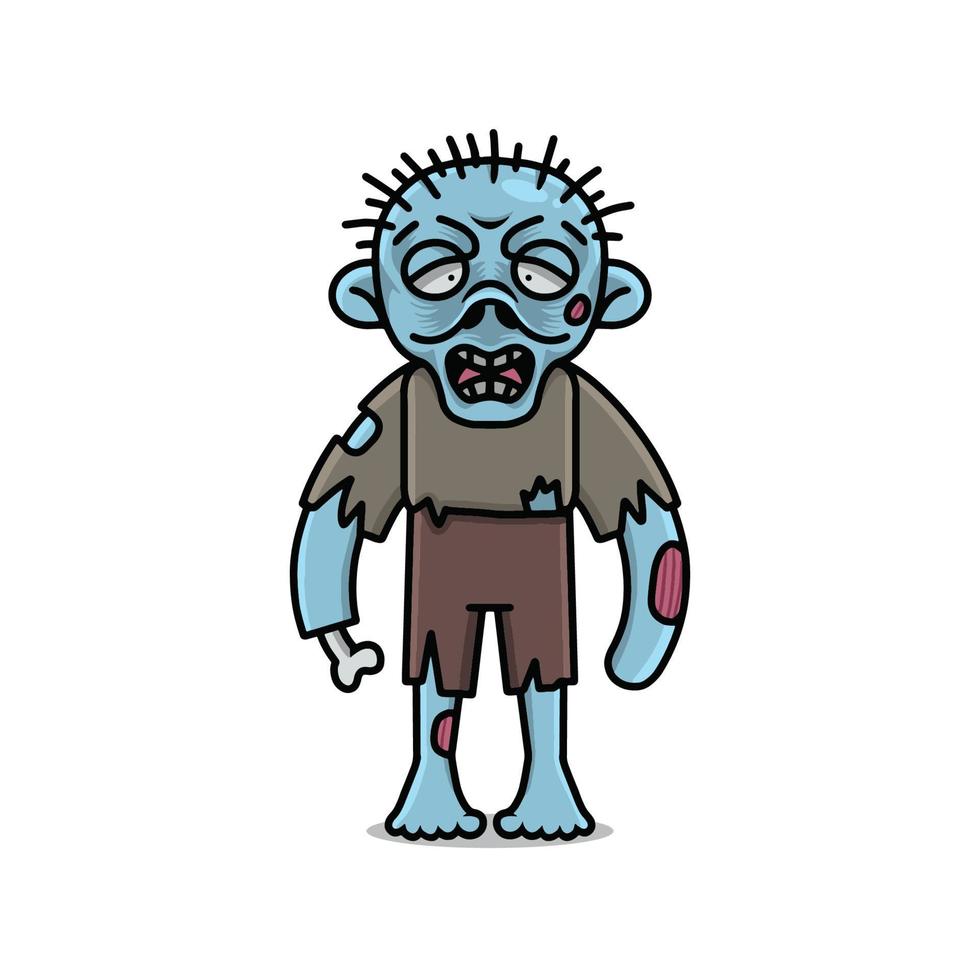 schattige zombie vector