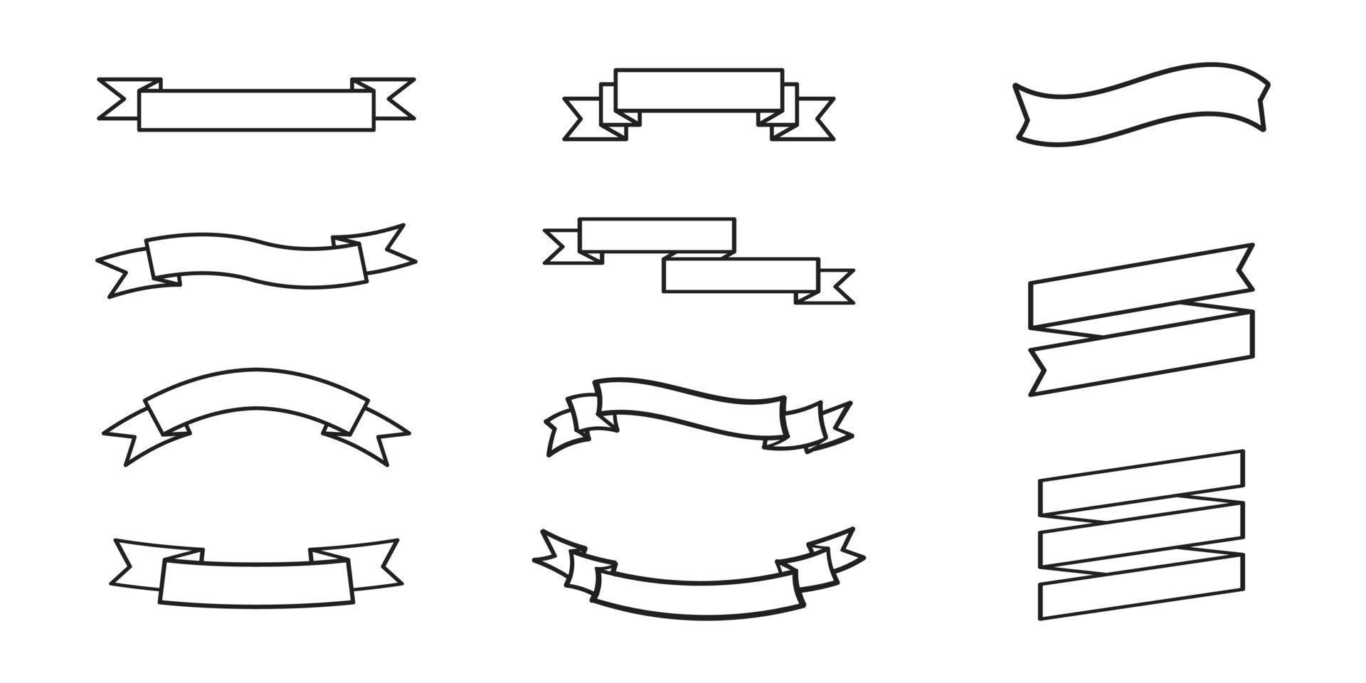 lint instellen vector pictogram. vector illustratie linten teken symbool pictogram concept