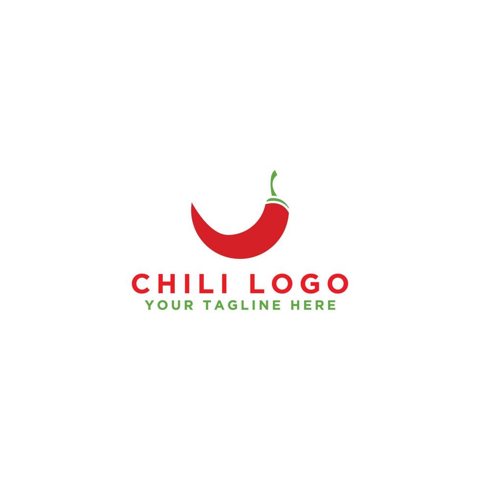 chili-logo ontwerp. geïsoleerde groenten. vectorillustratie. vector