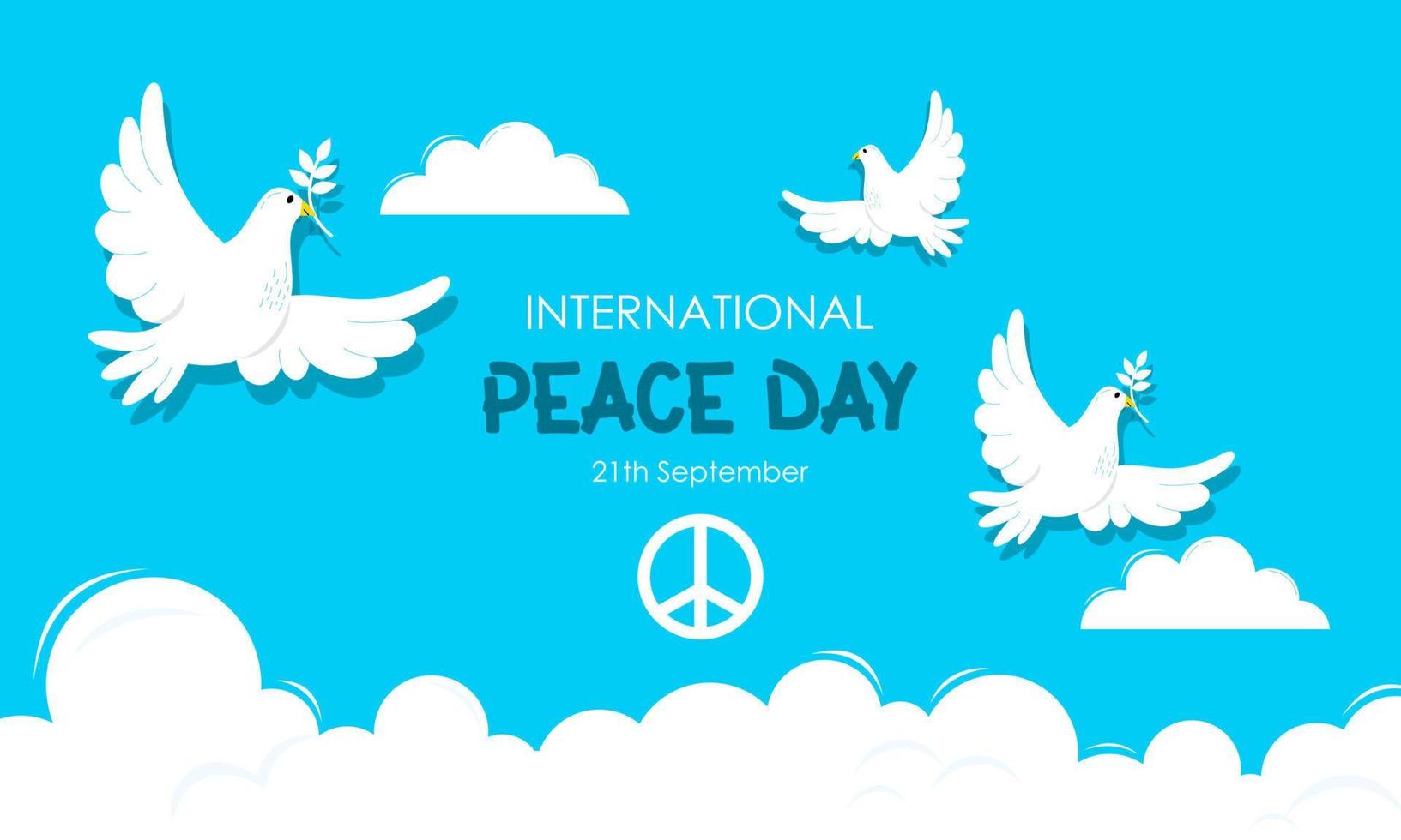 internationale dag van vrede banner achtergrond vector