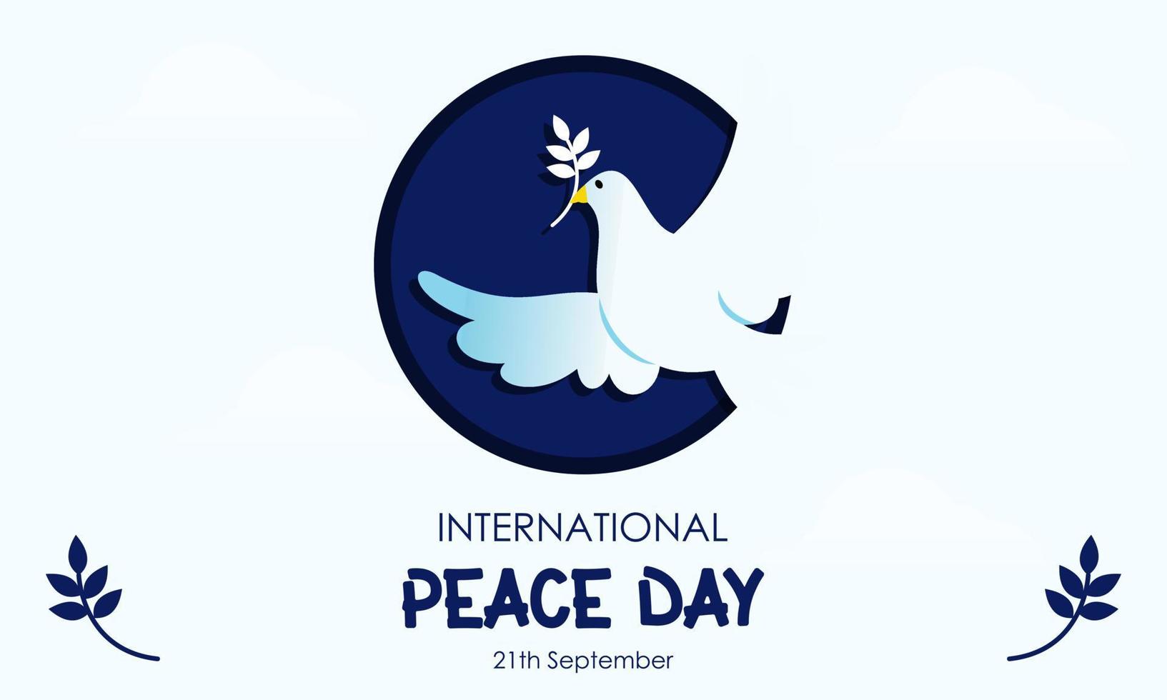 internationale dag van vrede banner achtergrond vector