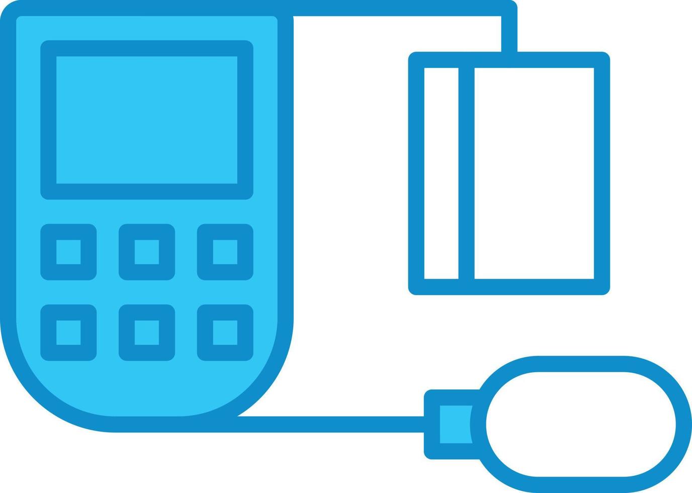 bloeddrukmeter lijn gevuld blauw vector