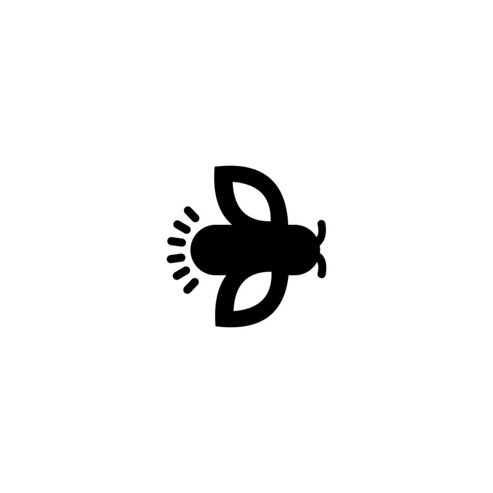 vuurvlieg logo icoon. vector insect logo, teken en symbool. verlichting bug icoon.
