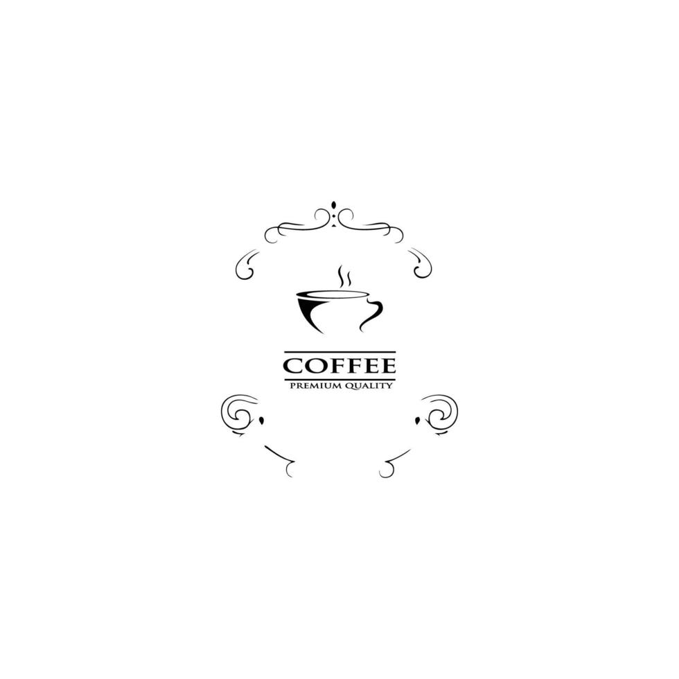 coffeeshop-logo. vector coffeeshop etiketten.