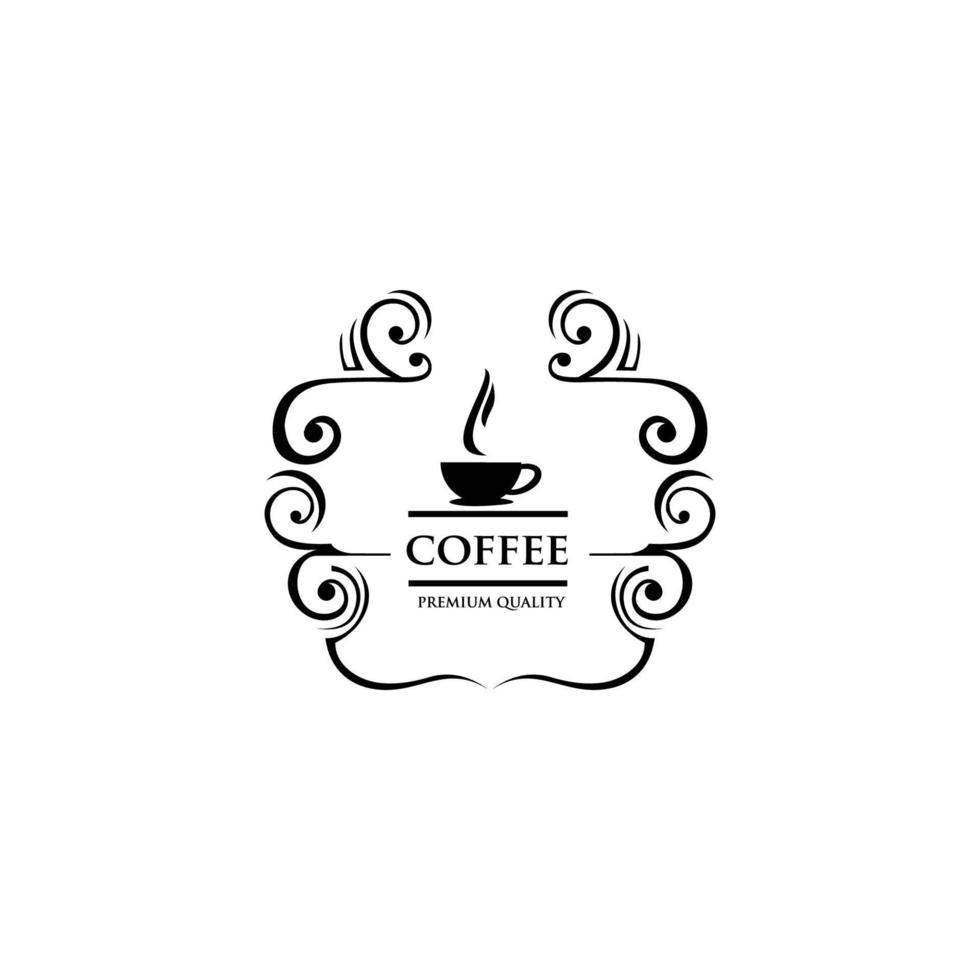 coffeeshop-logo. vector coffeeshop etiketten.