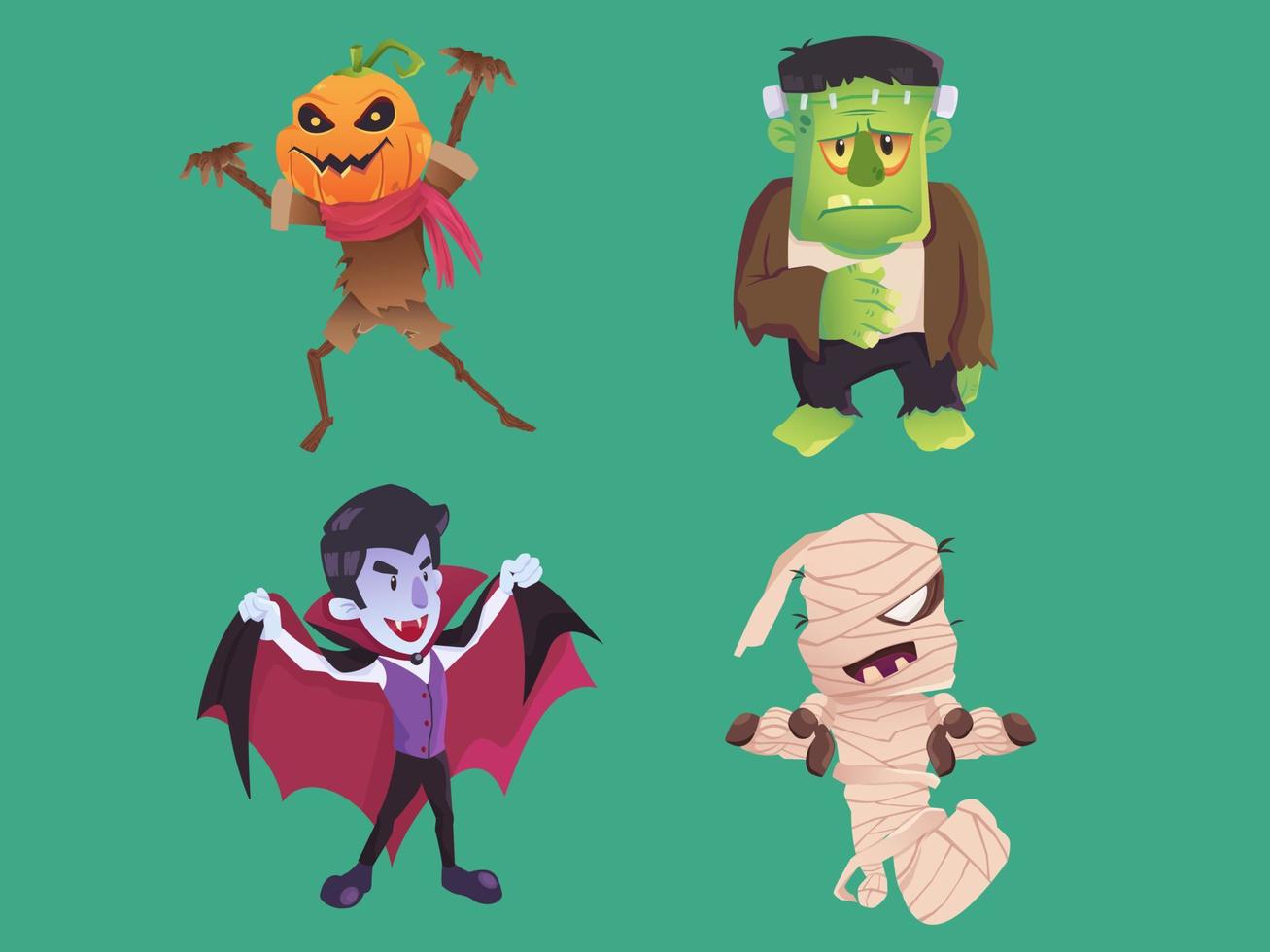 halloween-monsters vector