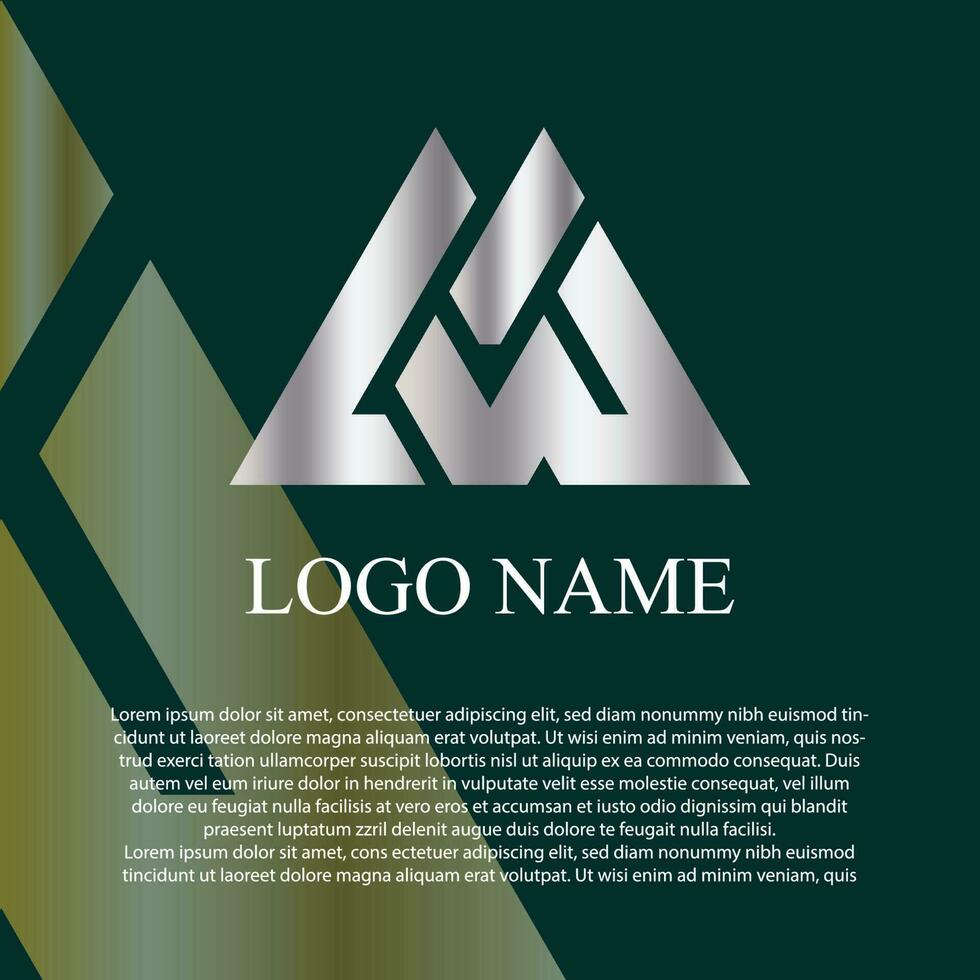 lw brief monogram ontwerp logo afbeelding met een grijs kleurverloop concept zoals ijzer en metaal, een vector monogram logo dat zeer geschikt is voor zaken, handelsmerk, merk, eenvoudig, luxe.