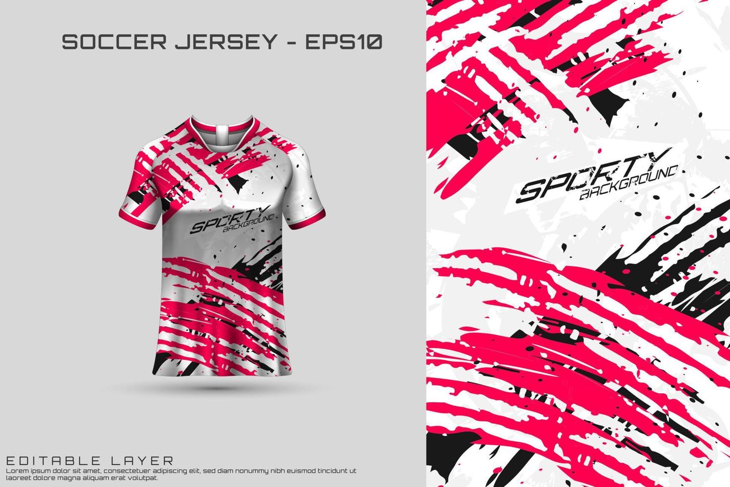 sport jersey en t-shirt sjabloon sport jersey ontwerp vector. sportontwerp voor voetbal, racen, gaming-jersey. vector. vector