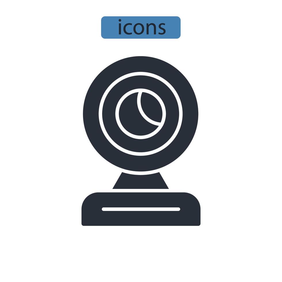 webcam pictogrammen symbool vectorelementen voor infographic web vector