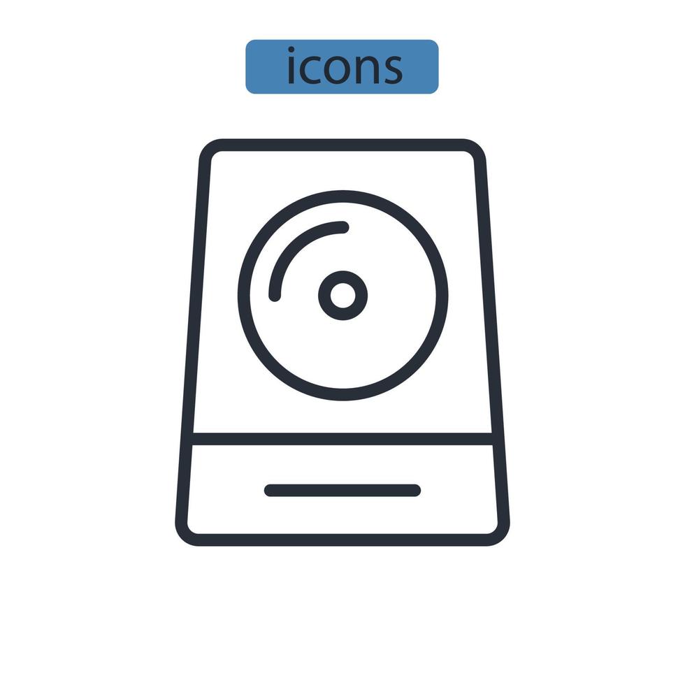 dvd pictogrammen symbool vectorelementen voor infographic web vector