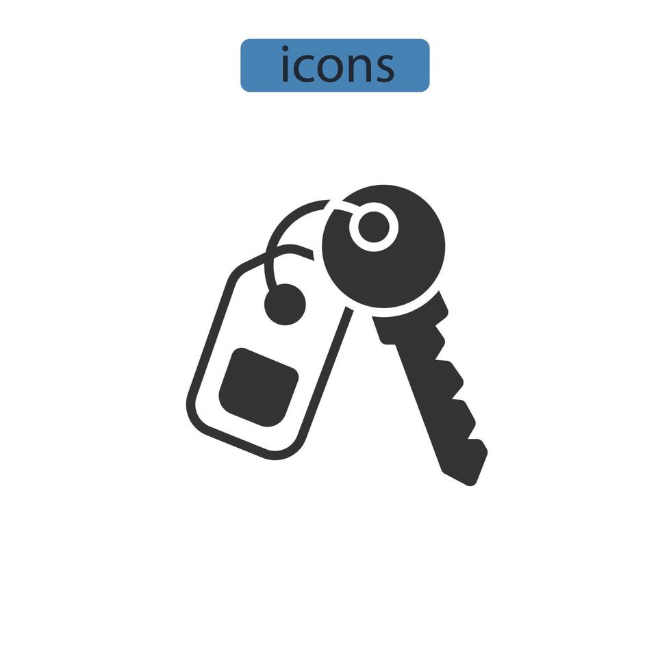sleutels pictogrammen symbool vectorelementen voor infographic web vector