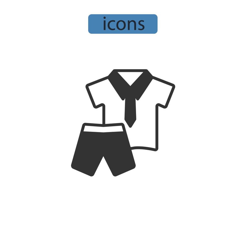 schooluniform pictogrammen symbool vector-elementen voor infographic web vector