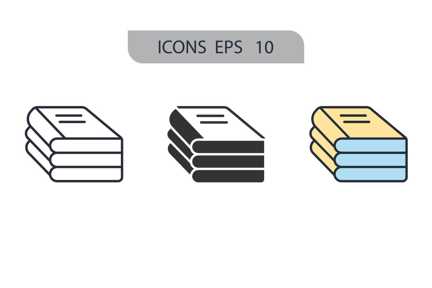 boekpictogrammen symbool vectorelementen voor infographic web vector