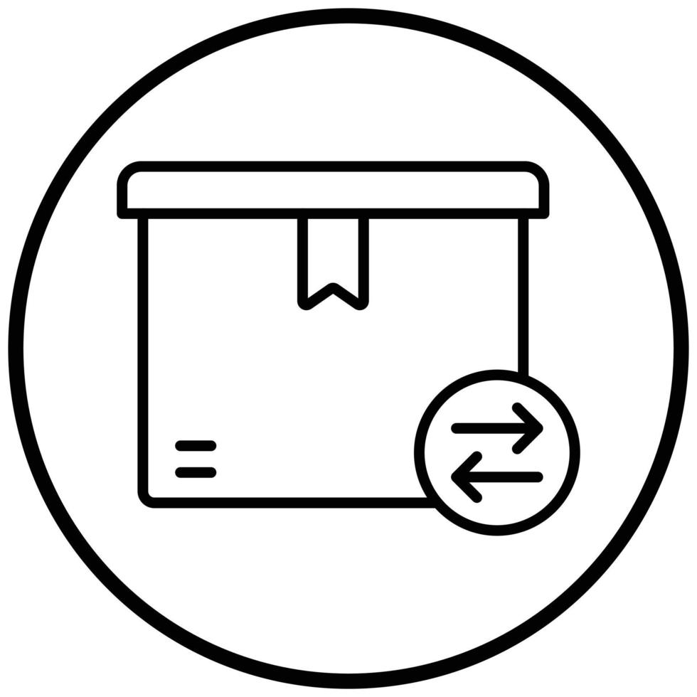 pictogramstijl voor pakketsortering vector