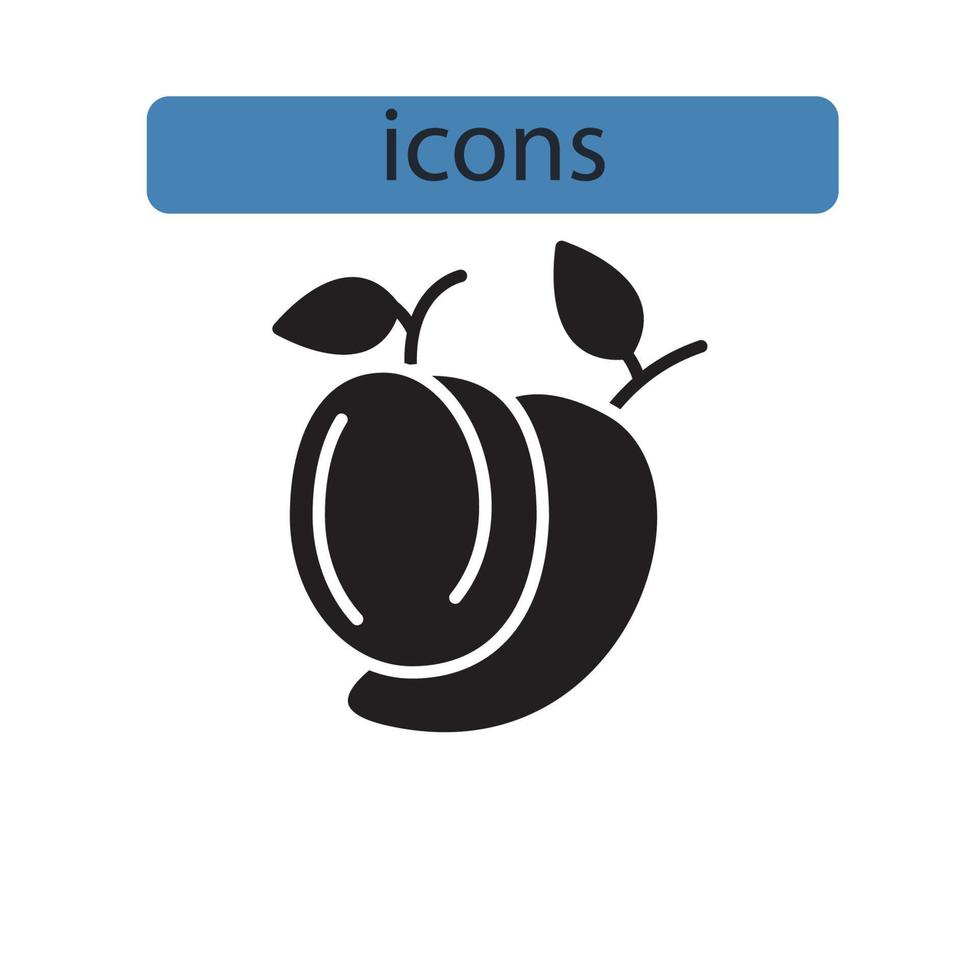 fruit pictogrammen symbool vector-elementen voor infographic web vector