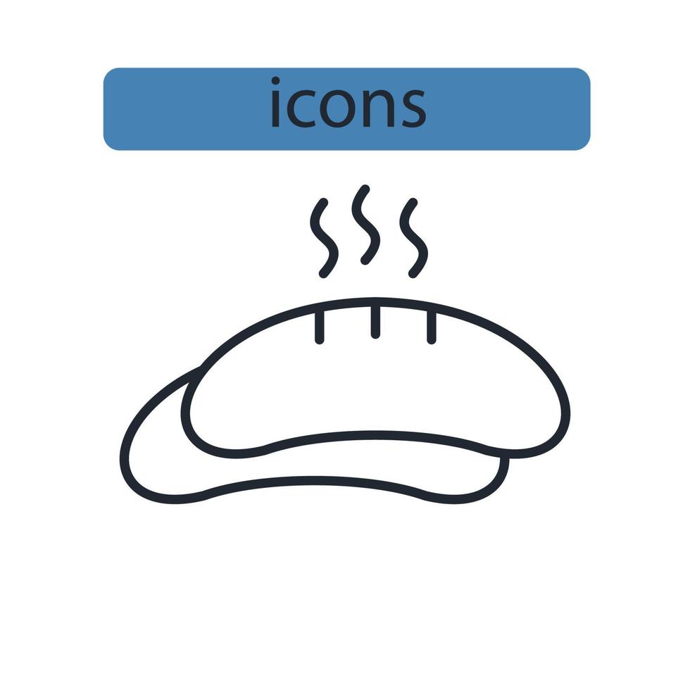 bakkerij pictogrammen symbool vector-elementen voor infographic web vector